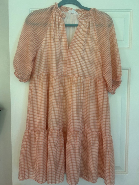 THML Dresses & Skirts - THML orange and white dress